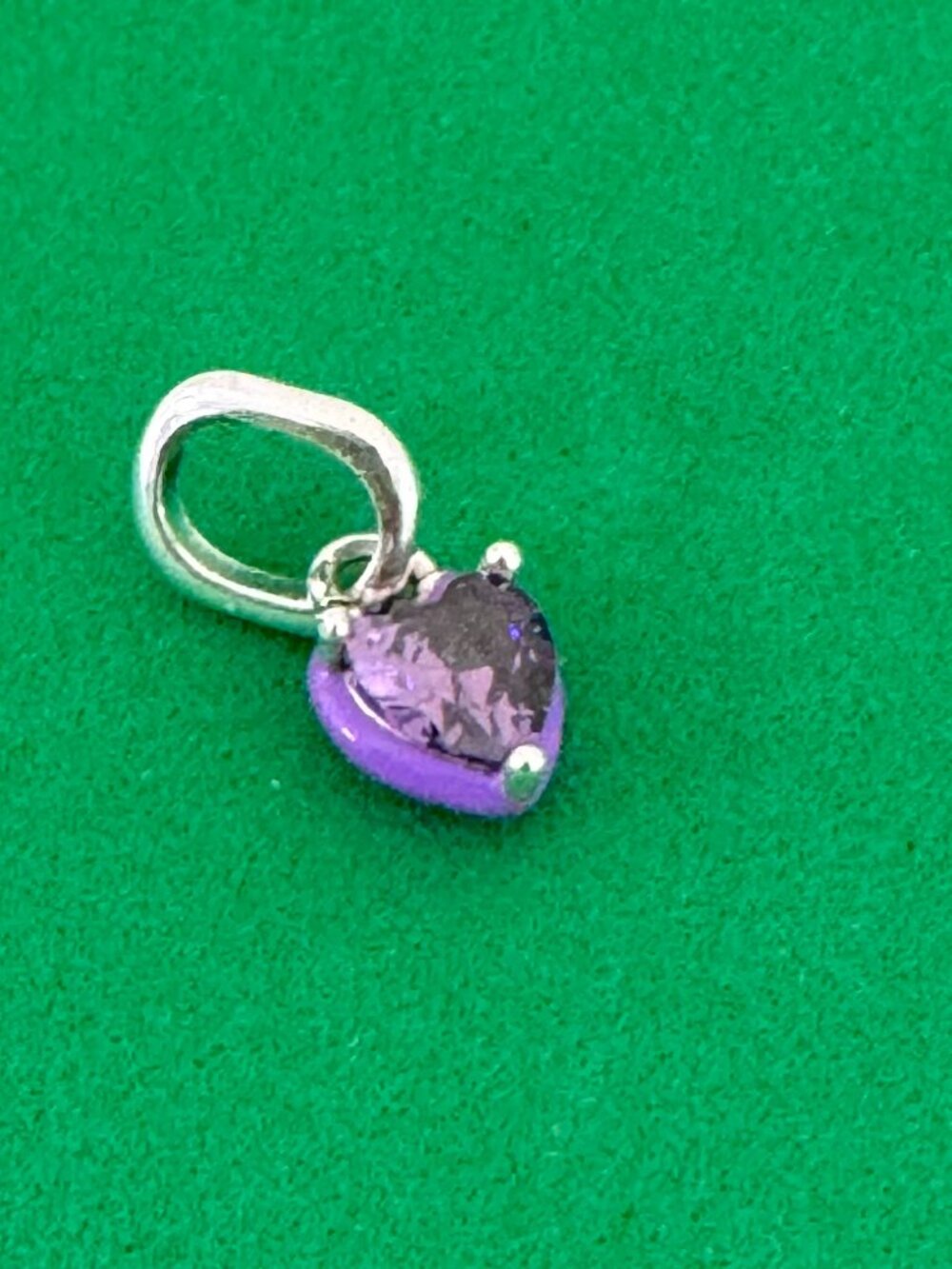 Pandora Mini Purple Chakra Heart Pendant Charm Pandora ME